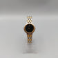 Elegante Citizen Damen Uhr Bicolor Design mit schwarzem Zifferblatt