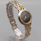 Elegante Citizen Damen Uhr Bicolor Design mit schwarzem Zifferblatt
