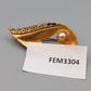 Elegante Vintage Brosche mit Kunstperle – Goldfarben