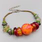 Bunte Perlen Kette mit auffälliger Center-Bead – Boho Stil