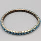 Feines elastisches Armband mit blauen Strasssteinen – Vintage Stil