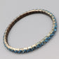 Feines elastisches Armband mit blauen Strasssteinen – Vintage Stil