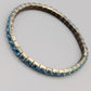 Feines elastisches Armband mit blauen Strasssteinen – Vintage Stil
