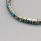 Feines elastisches Armband mit blauen Strasssteinen – Vintage Stil
