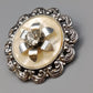 Klassischer Vintage Schalclip – Elegantes Blumen Motiv