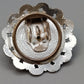 Klassischer Vintage Schalclip – Elegantes Blumen Motiv
