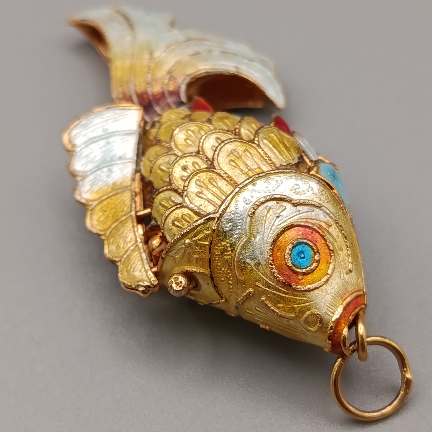 Gliederfisch Anhänger Emaille Cloisonné Fisch Anhänger