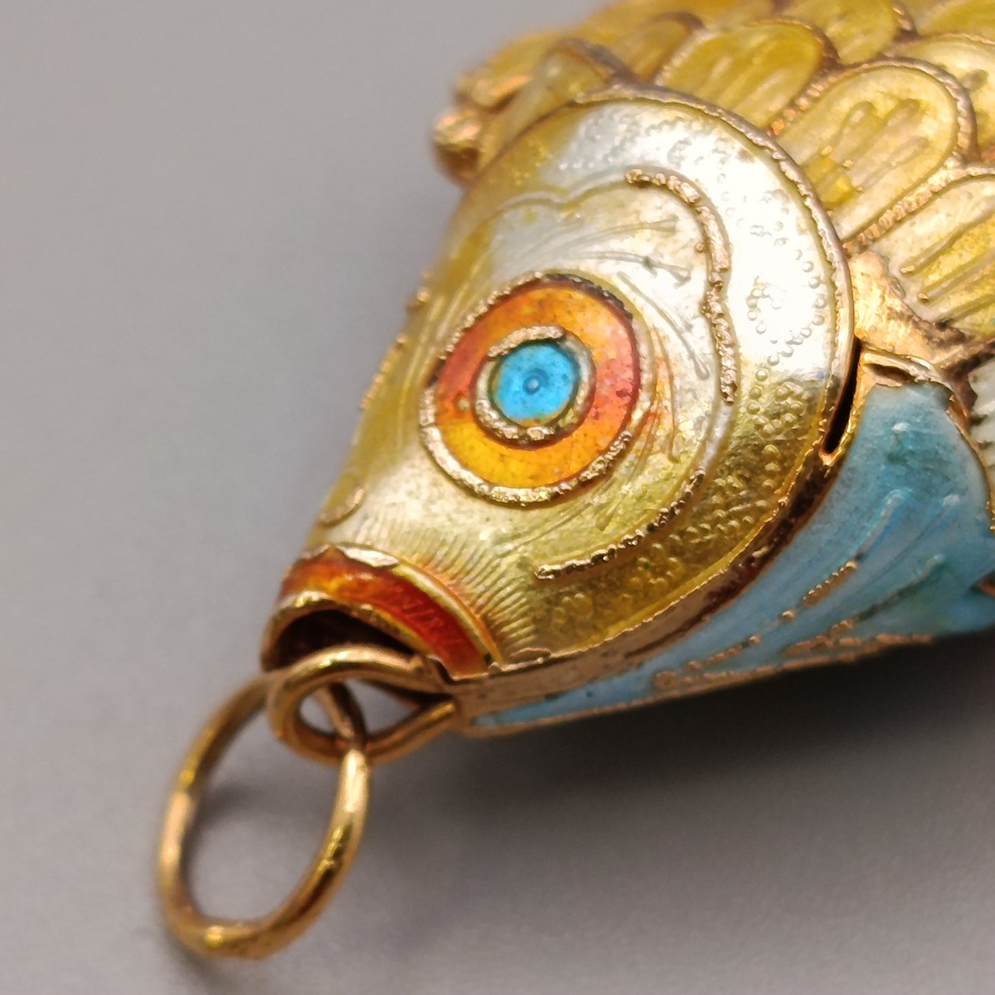 Gliederfisch Anhänger Emaille Cloisonné Fisch Anhänger