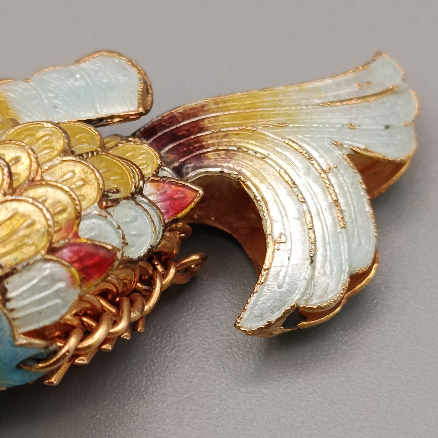 Gliederfisch Anhänger Emaille Cloisonné Fisch Anhänger