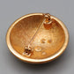 Goldfarbene Brosche mit Strasssteinen Vintage