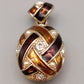 Edler Kettenanhänger mit Emaille und Strass – Vintage Style