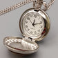 Märchenhafte Taschen Uhr mit Kette – Die Schöne und das Biest Motiv