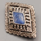 Klassische Art Déco Brosche mit blauem Emaille-Inlay
