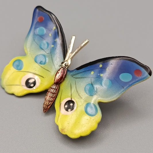 Farbenfrohe Schmetterling Brosche – Bunt emailliertes Design