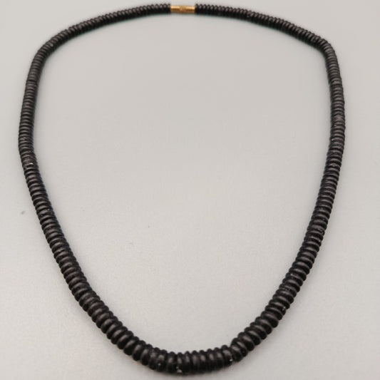 Klassische Schwarze Perlenkette  Eleganter Perlen-Look