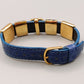 Elegantes Damen Armband Blaues Leder mit Herz Tiger-Optik
