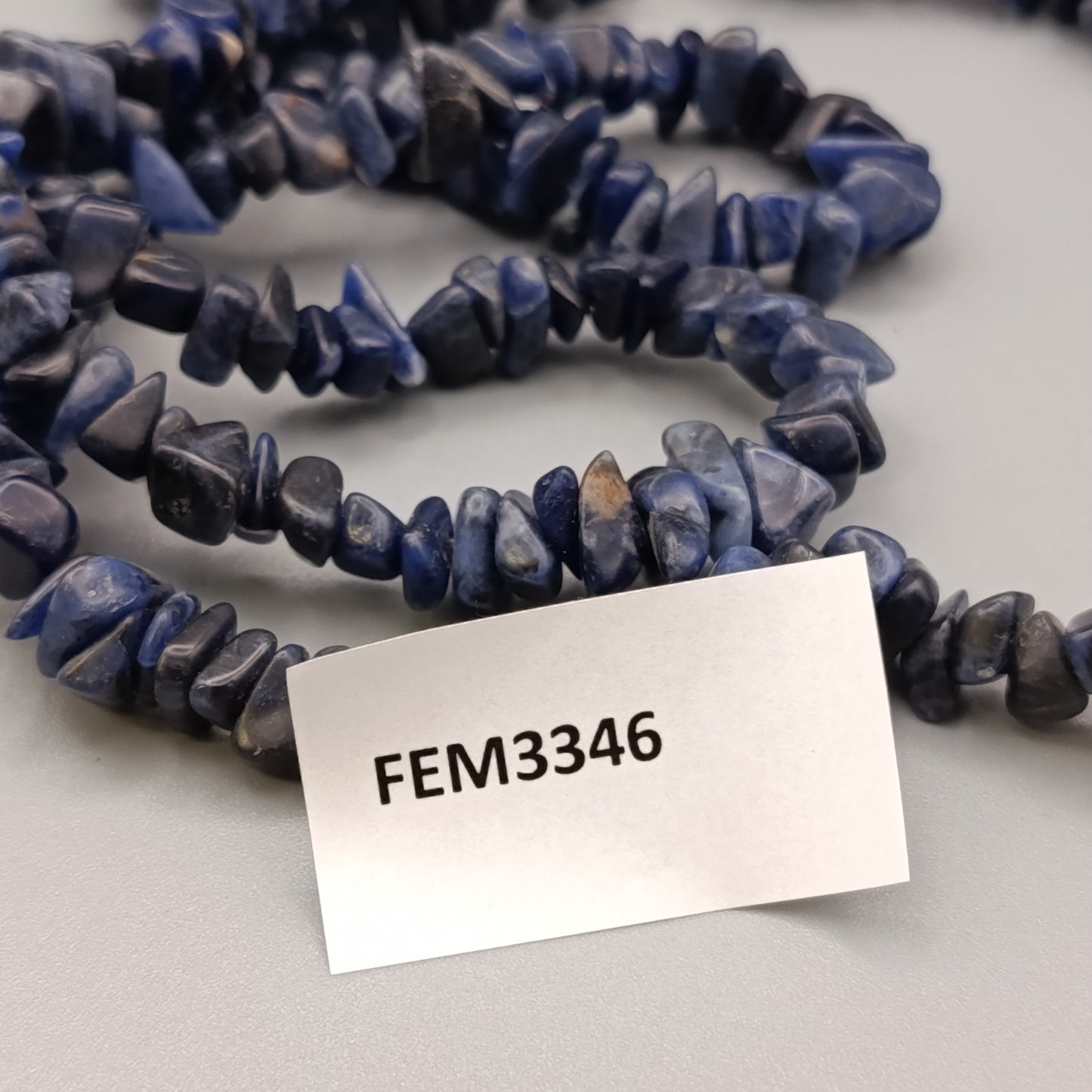 Elegante Sodalith Splitterkette – Blaue Naturstein Kette