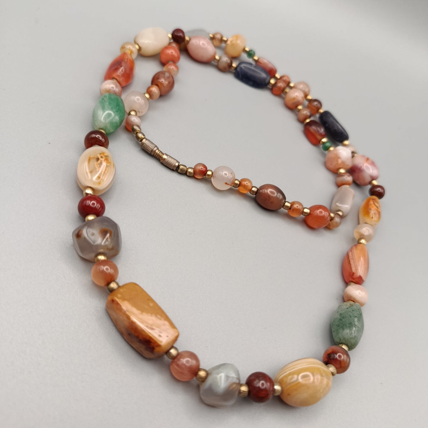 Bunte Halbedelstein Kette – Elegante Damen Halskette