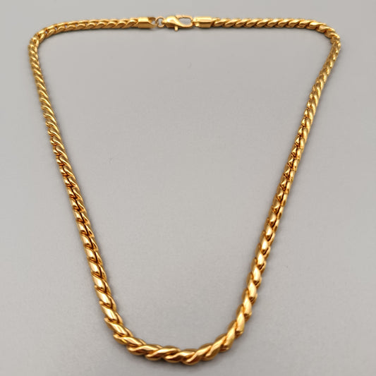 Elegante Goldfarbene Damen Halskette – Hochwertige Kordelkette