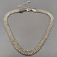 Elegante Damen Kette Versilbert – Breit Verflochtenes Design