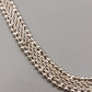 Elegante Damen Kette Versilbert – Breit Verflochtenes Design