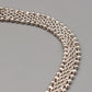 Elegante Damen Kette Versilbert – Breit Verflochtenes Design