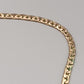 Elegante Damen Kette Vergoldet – Breites Flachpanzer Design