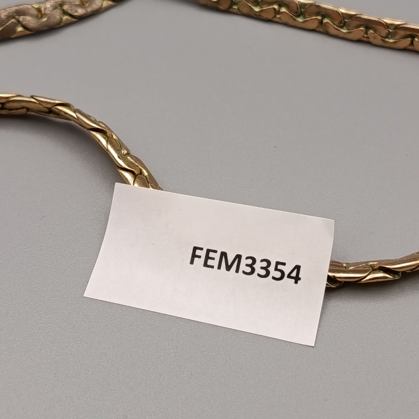 Elegante Damen Kette Vergoldet – Breites Flachpanzer Design