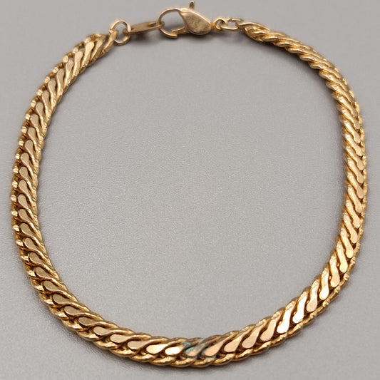 Elegantes vergoldetes Panzerarmband – Klassischer Stil