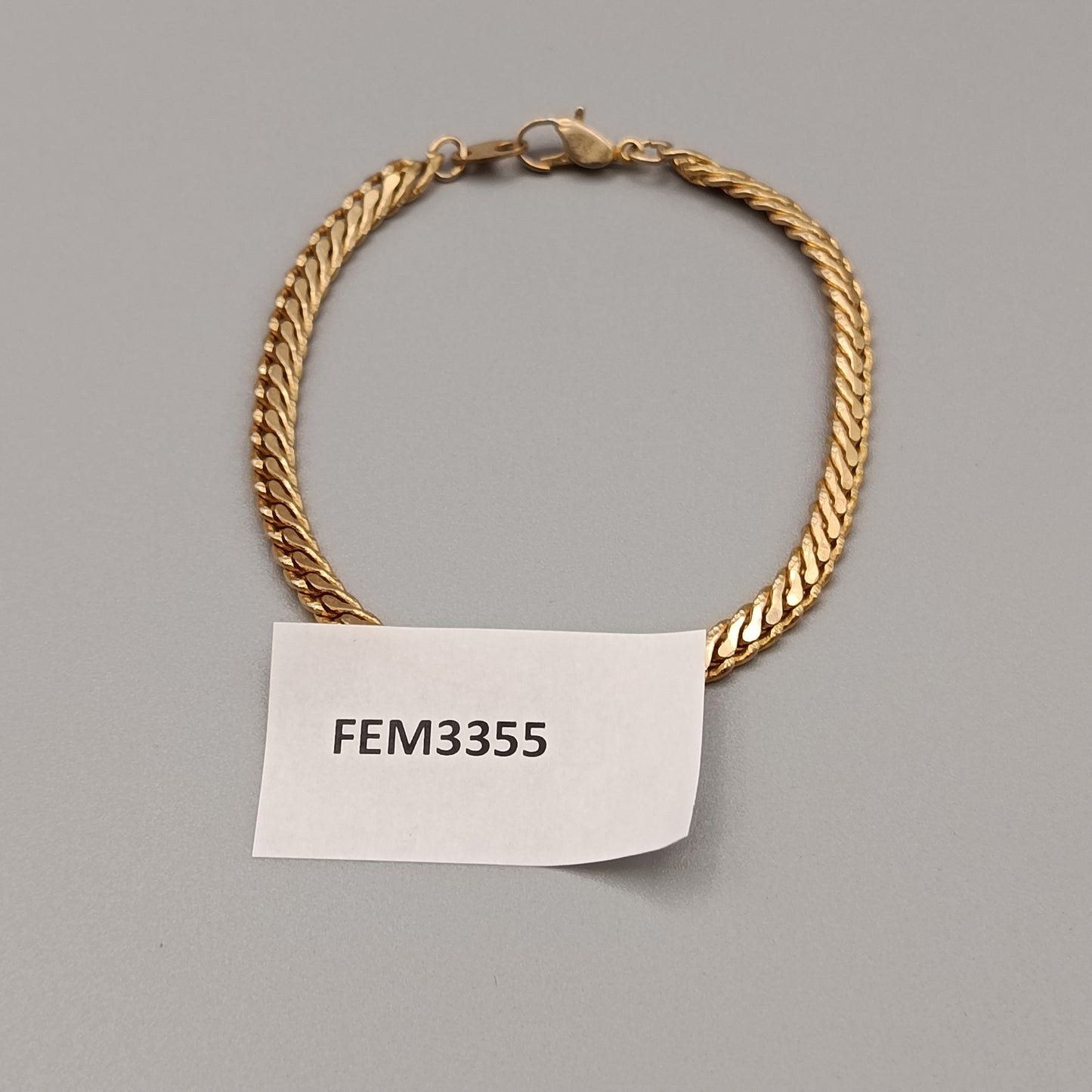Elegantes vergoldetes Panzerarmband – Klassischer Stil