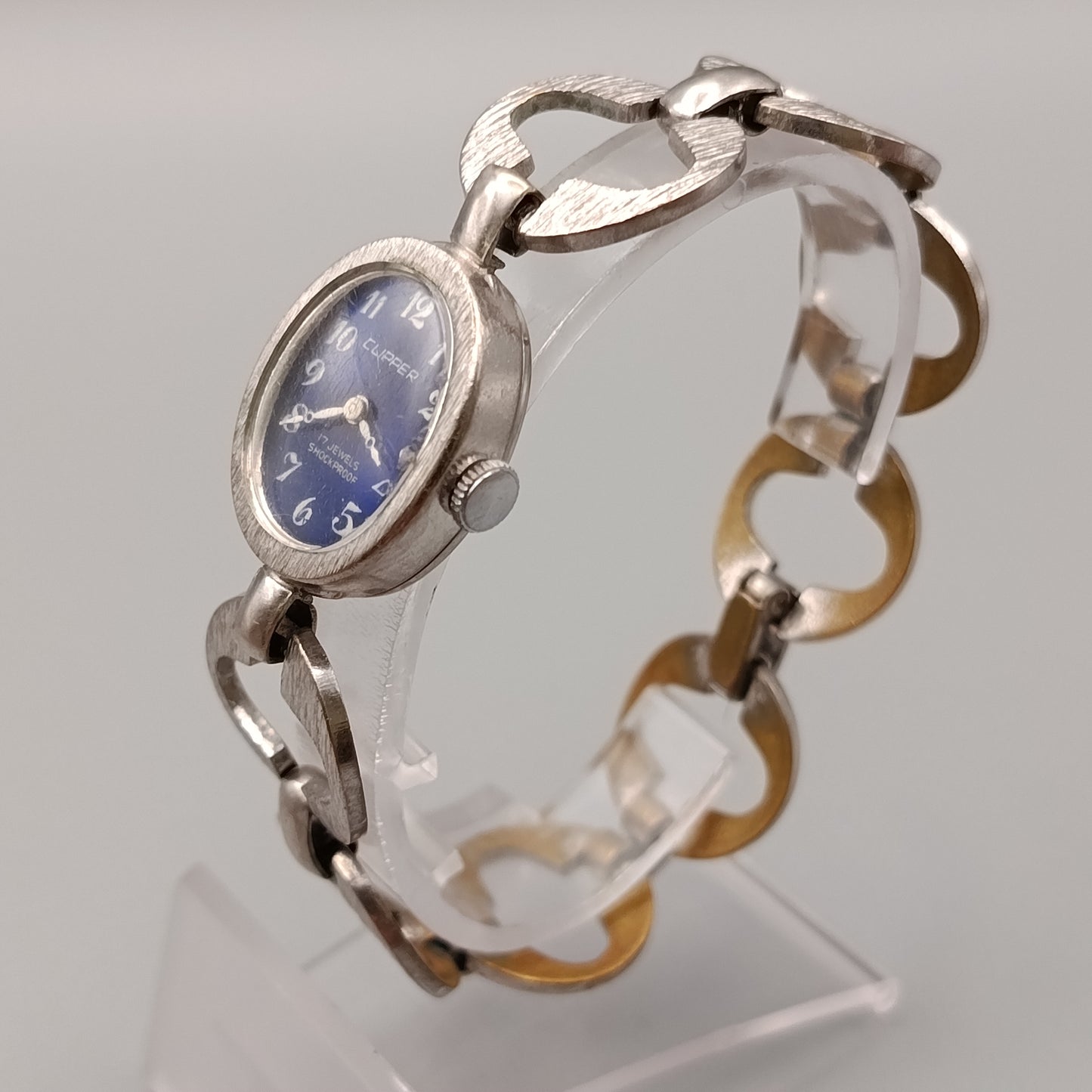 Elegante Clipper Damen Uhr – Vintage Design mit blauem Zifferblatt