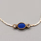 Elegantes Avon Damen Armband – Goldoptik mit blauem Cabochon