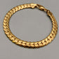 Markantes vergoldetes Panzerarmband – Klassischer Goldlook