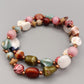 Buntes elastisches Perlenarmband – Verspielter Boho Stil