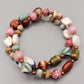 Buntes elastisches Perlenarmband – Verspielter Boho Stil