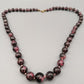 Elegante Rhodonit Perlenkette – Klassischer Naturstein Schmuck