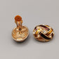 Elegante Vintage Ohrclips – Emaille, Perlen und Strass