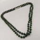 Elegante grüne Nephrit Jade Perlenkette – Edler Vintage Stil