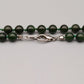 Elegante grüne Nephrit Jade Perlenkette – Edler Vintage Stil