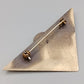 Geometrische Vintage Brosche Dreieckiges Design mit Strass