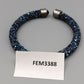Blaues Kristall Armband – Verstellbar mit funkelnden Facetten