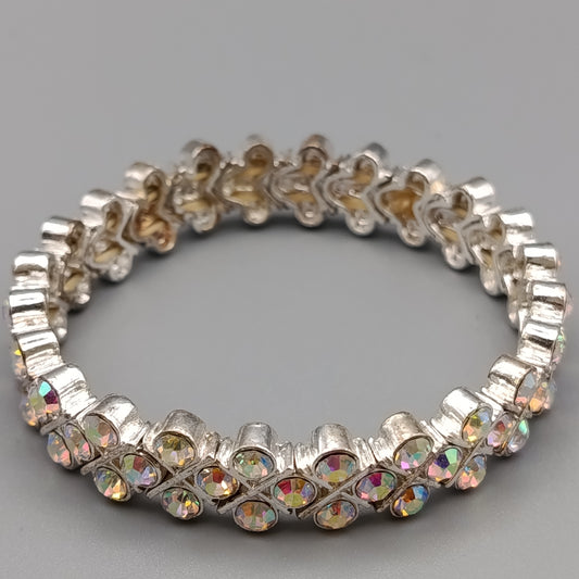 Eleganter Glitzer Armband Elastisches Design mit Strass