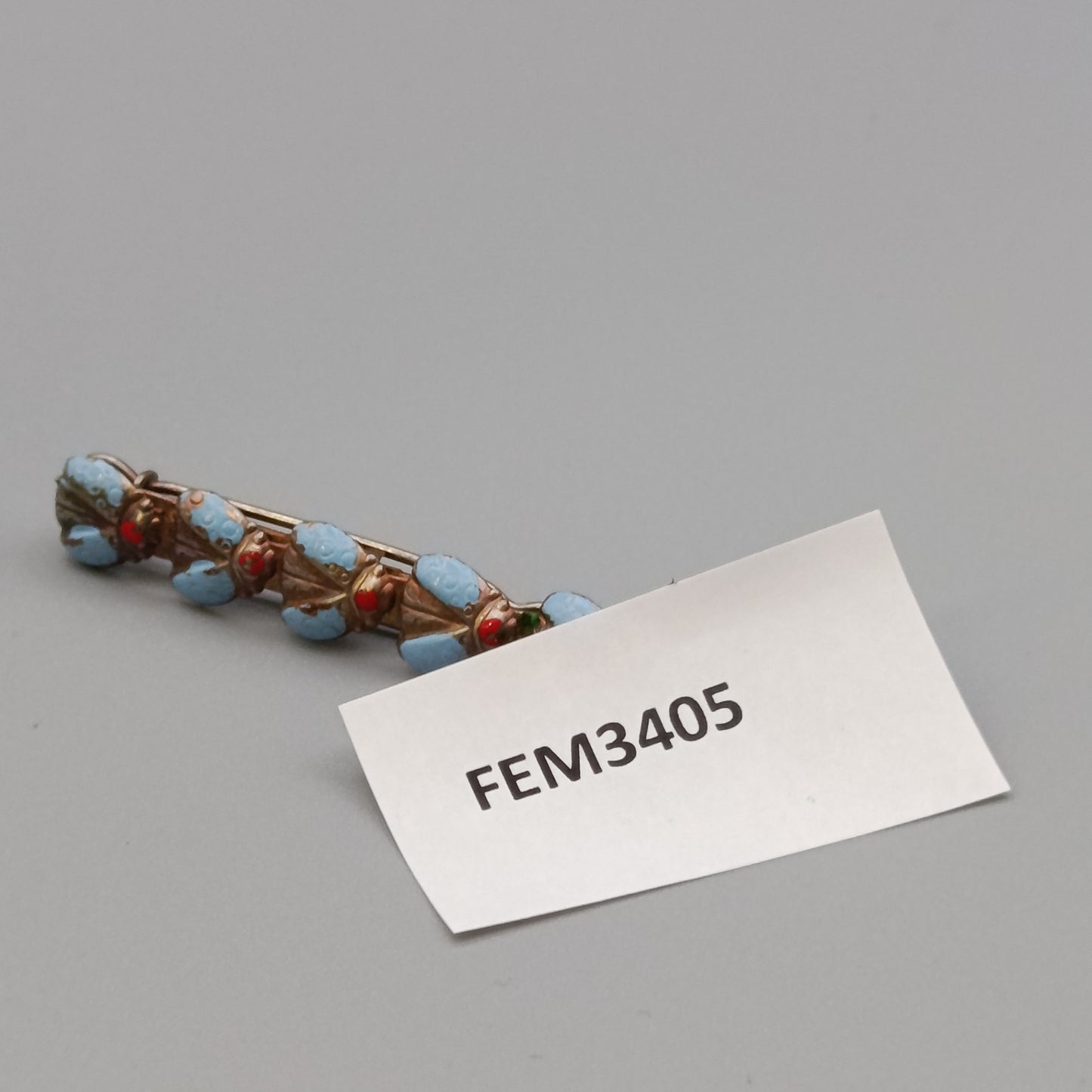Elegante Haarspange – Vintage Design mit Emaillierten Käfern
