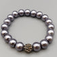 Elegantes Perlenarmband – Stilvolles Design in Grau