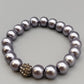 Elegantes Perlenarmband – Stilvolles Design in Grau
