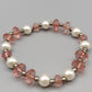 Elegantes Perlenarmband – Zartes Design in Rosa und Weiß