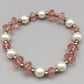 Elegantes Perlenarmband – Zartes Design in Rosa und Weiß
