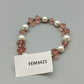 Elegantes Perlenarmband – Zartes Design in Rosa und Weiß