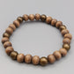Elegantes Holzperlenarmband – Natürliches Design in Braun