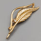 Elegante Vintage Brosche – Blatt Design in Goldoptik